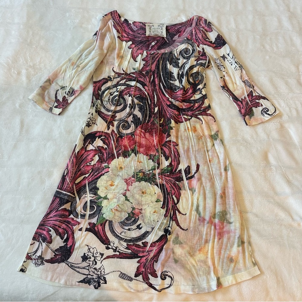 Chelsea & Violet Multicolor Floral Long Sleeve Dress